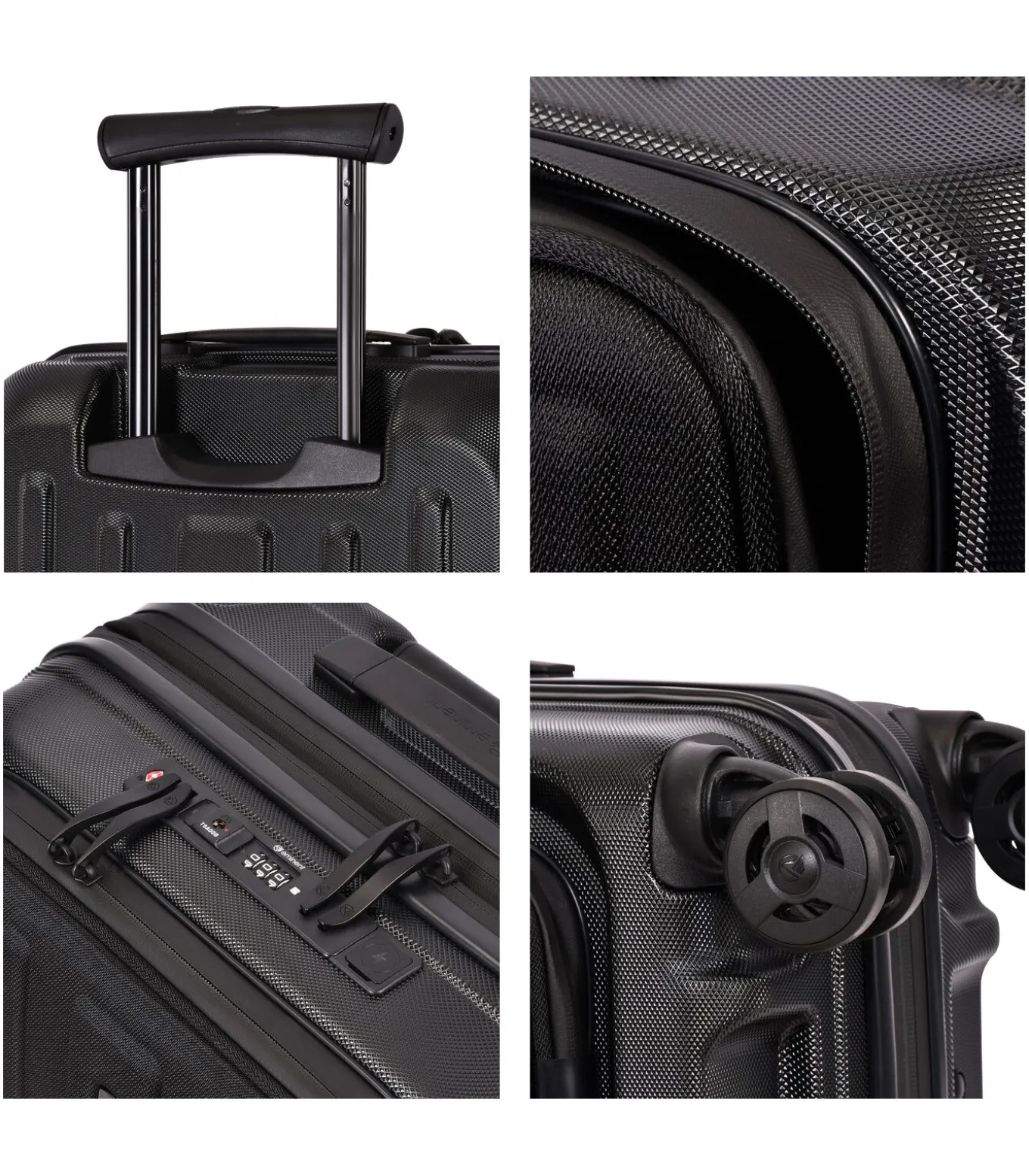 Kapstadt Premium Edition Handbagage Koffer 4 Wielen Zwart