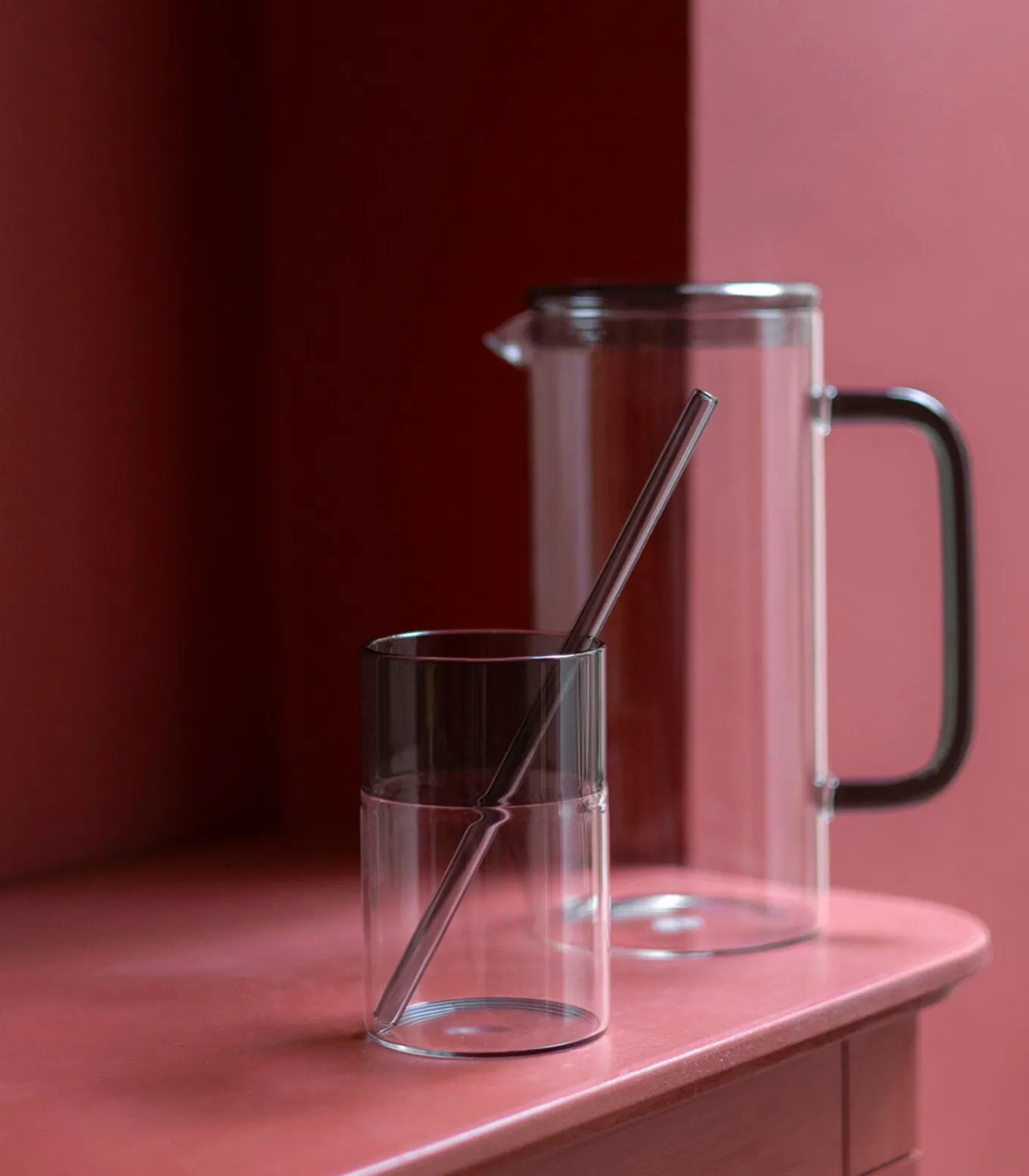 Karaf 120cl met deksel grijs Cruse