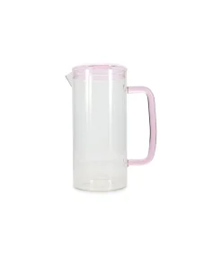Karaf 120cl met deksel roze Cruse