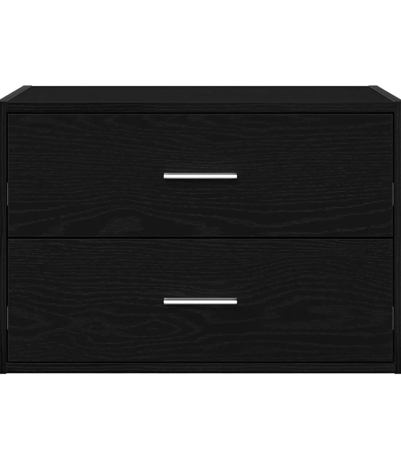 Kast met 2 lades 60x31x40 cm bewerkt hout zwart eikenkleurig