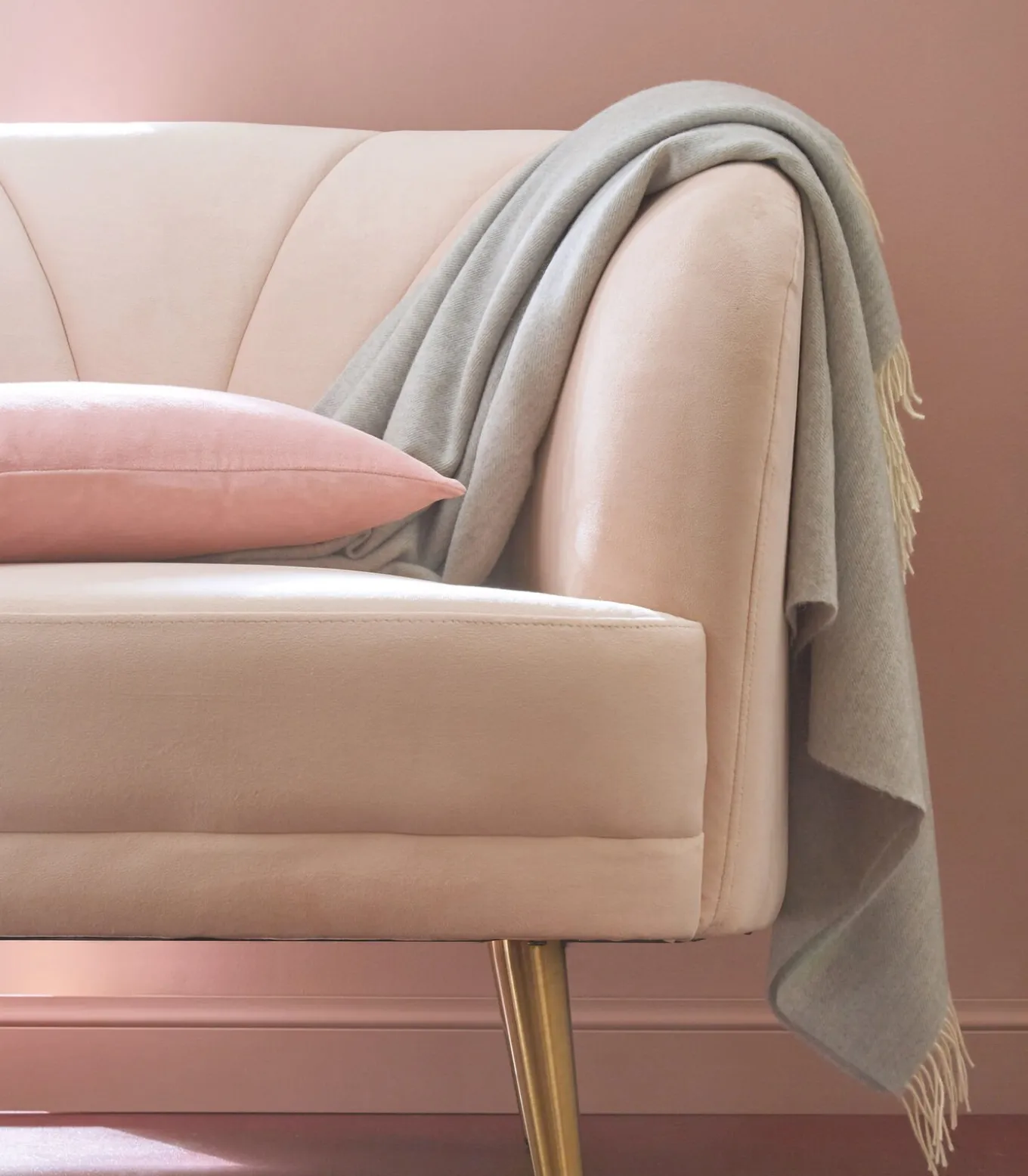 KATMANDOU perle - Plaid Merino