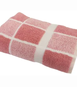 Katoenen geruit badstof douchelaken 70x140 cm