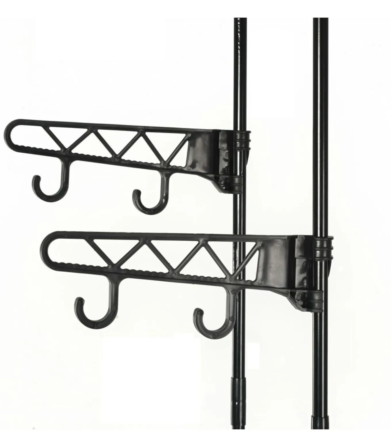 Kledingrek 55x28,5x175 cm staal en ongeweven stof zwart