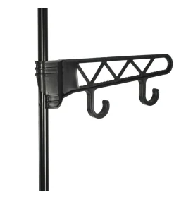 Kledingrek 55x28,5x175 cm staal en ongeweven stof zwart