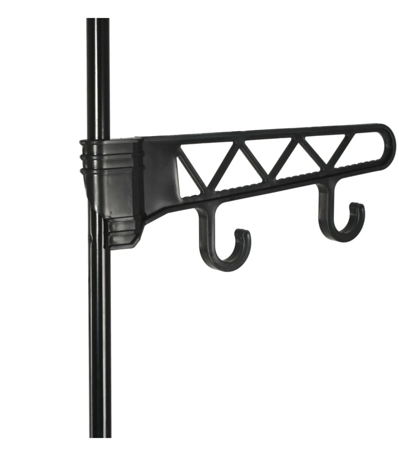 Kledingrek 55x28,5x175 cm staal en ongeweven stof zwart