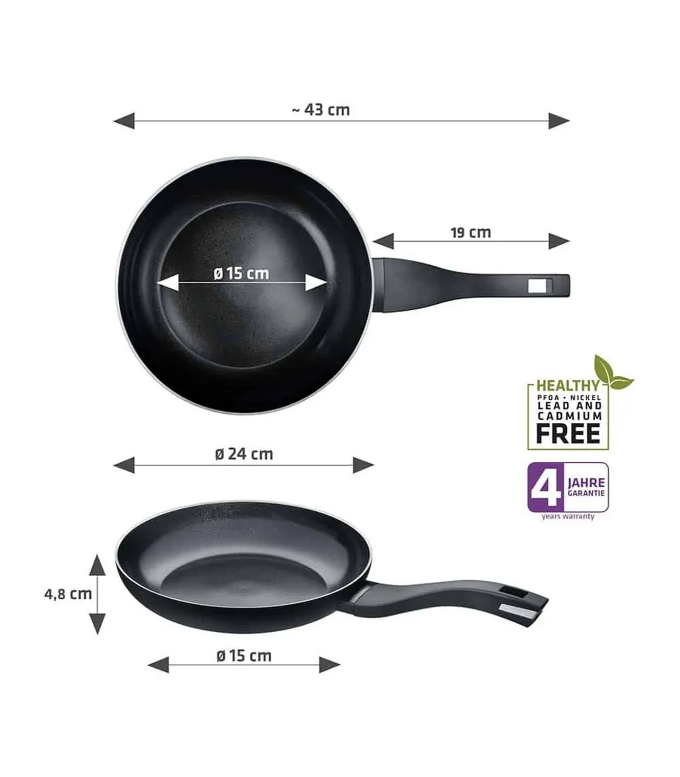 Koekenpan B.Green - ø 24 cm - standaard anti-aanbaklaag