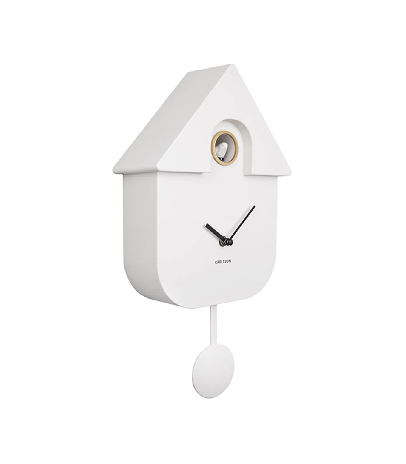 Koekoeksklok Modern Cuckoo ABS - Wit - 41x8,5x21,5cm