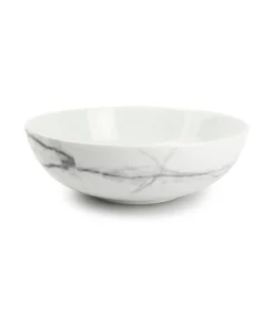 Kom 18xH6cm marble Stone - set/4