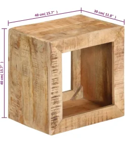 Kruk 40x30x40 cm massief mangohout