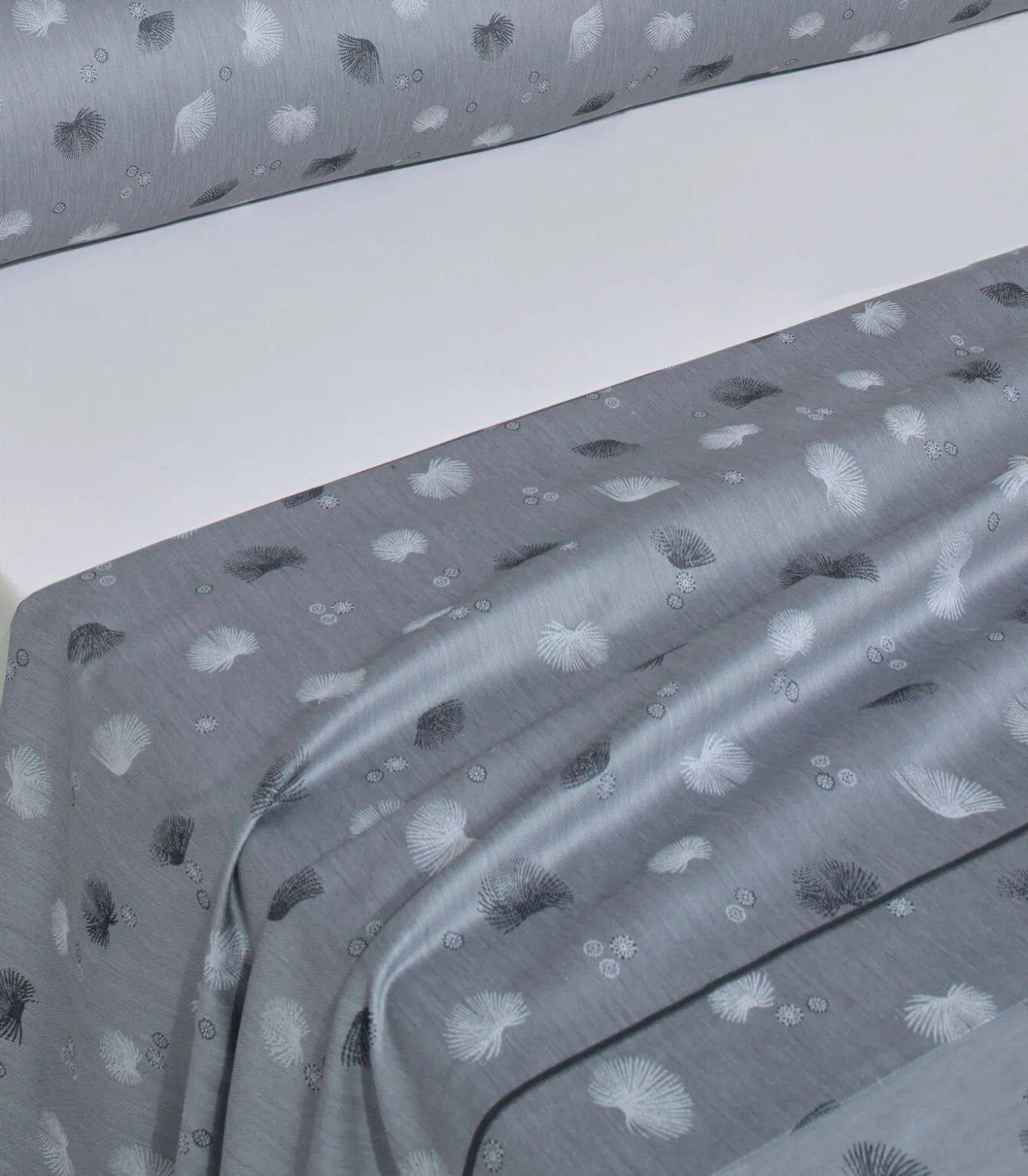 KYOTO Graphite -Laken Jacquard katoen