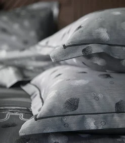 KYOTO Graphite -Laken Jacquard katoen