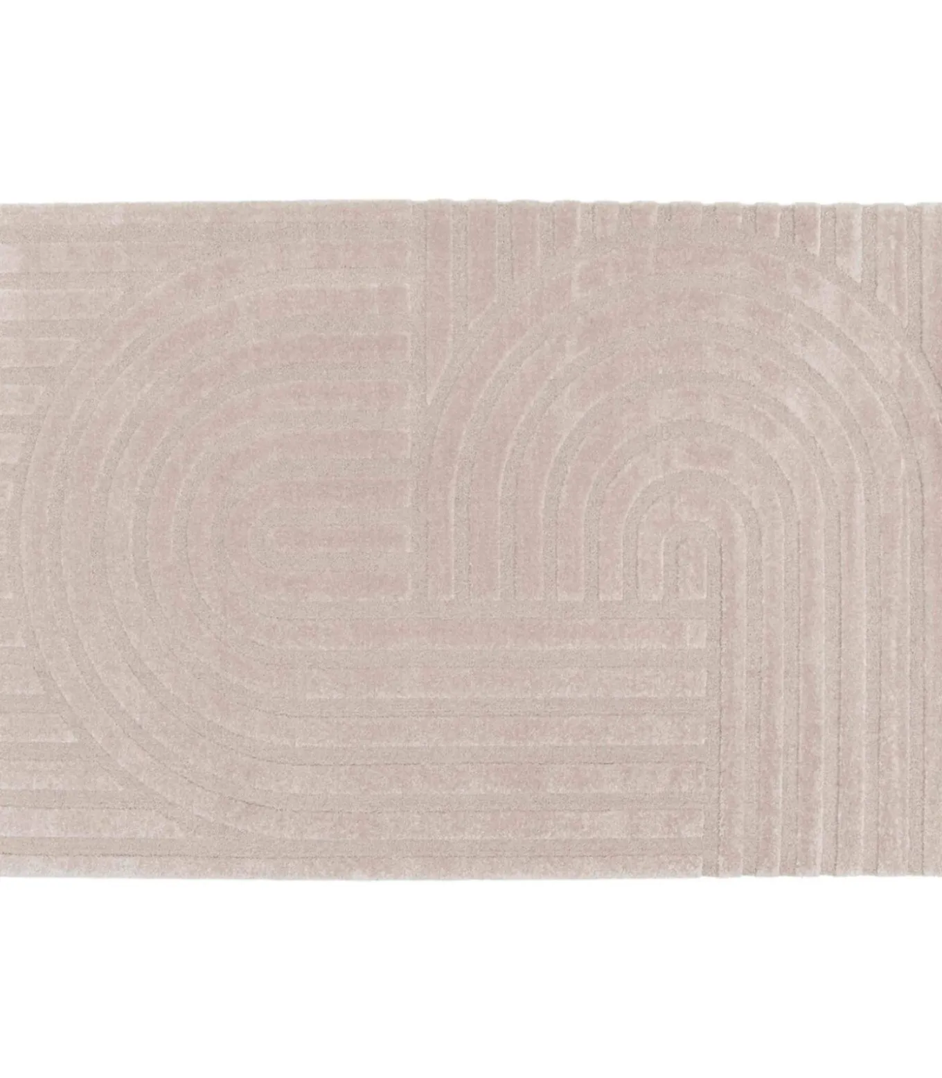 Laagpolig vloerkleed met eigentijds beige patroon 120 x 170 cm