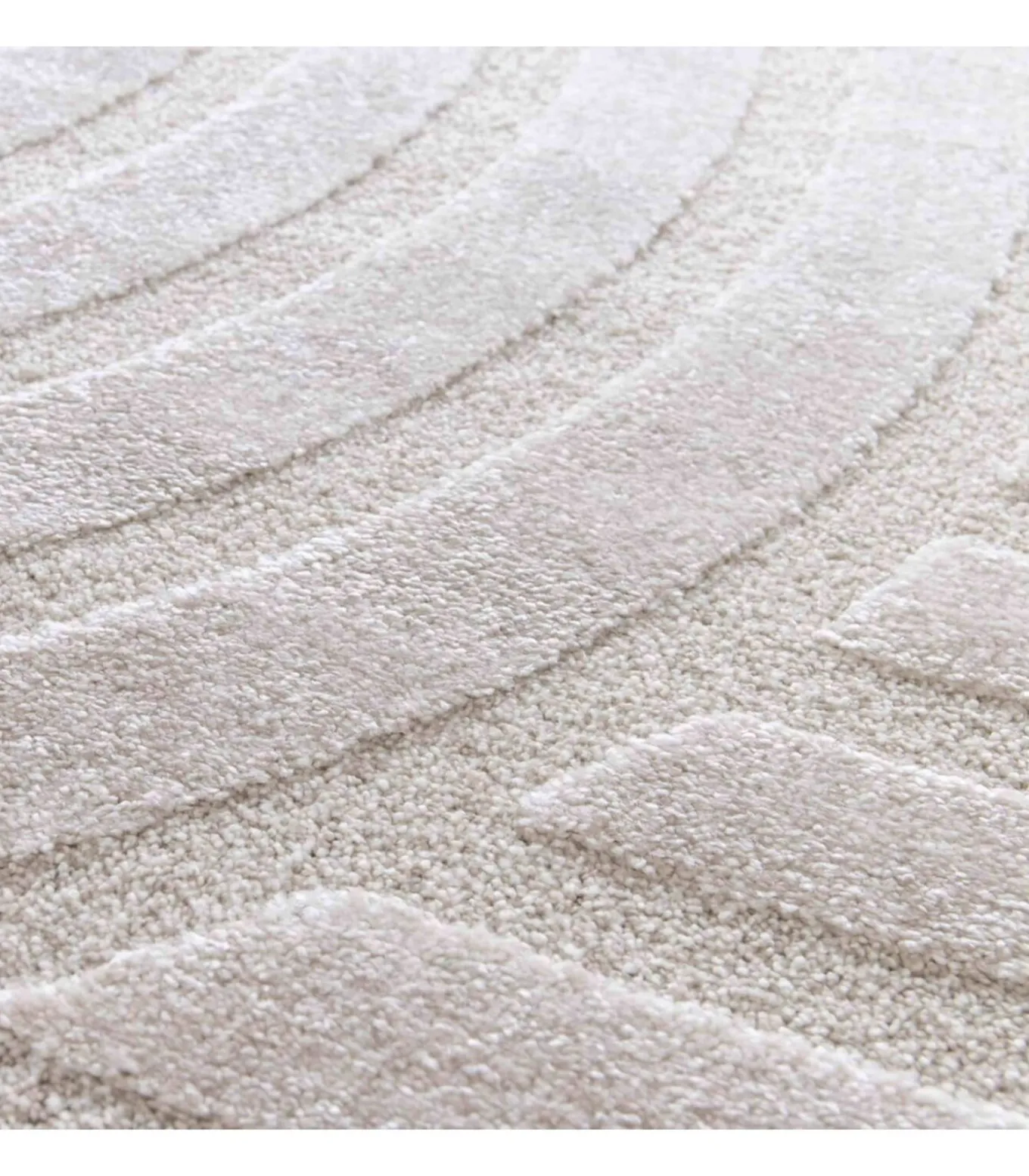 Laagpolig vloerkleed met eigentijds beige patroon 120 x 170 cm