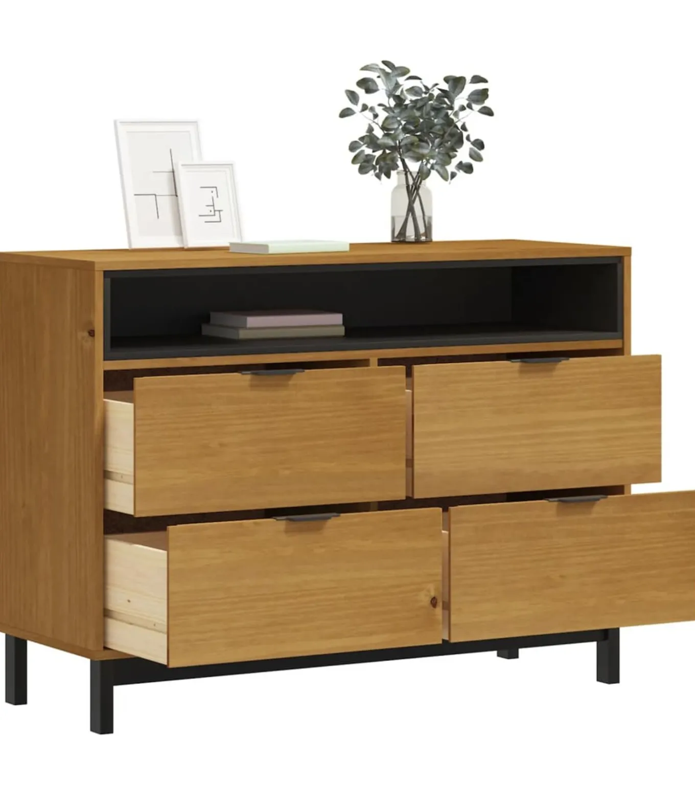 Ladekast FLAM 110x40x80 cm massief grenenhout