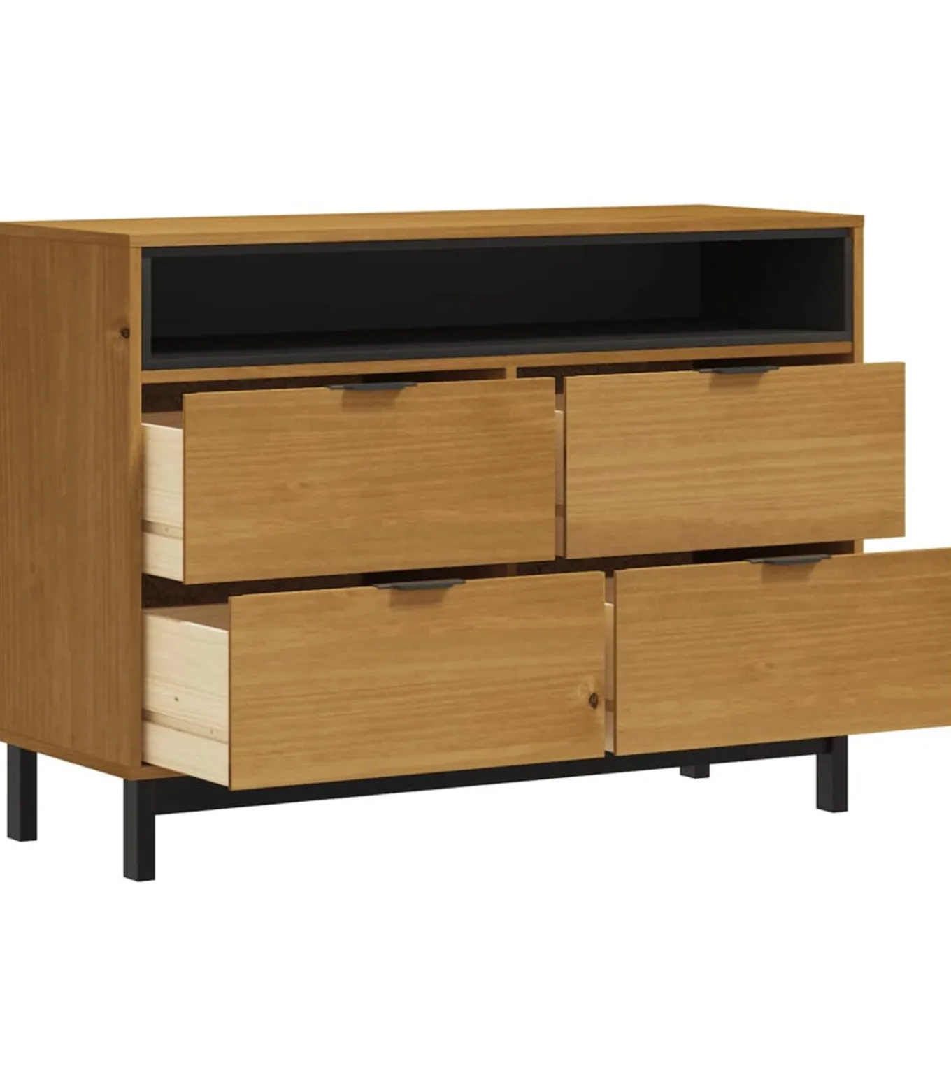 Ladekast FLAM 110x40x80 cm massief grenenhout