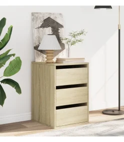 Ladekast 40x41x58 cm bewerkt hout sonoma eikenkleurig