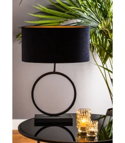 Lampenkap Ovaal Velours - Zwart - 45x21x22cm
