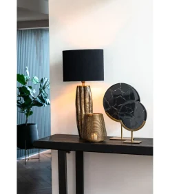 Lampenkap Ovaal Velours - Zwart - 30x15x25cm