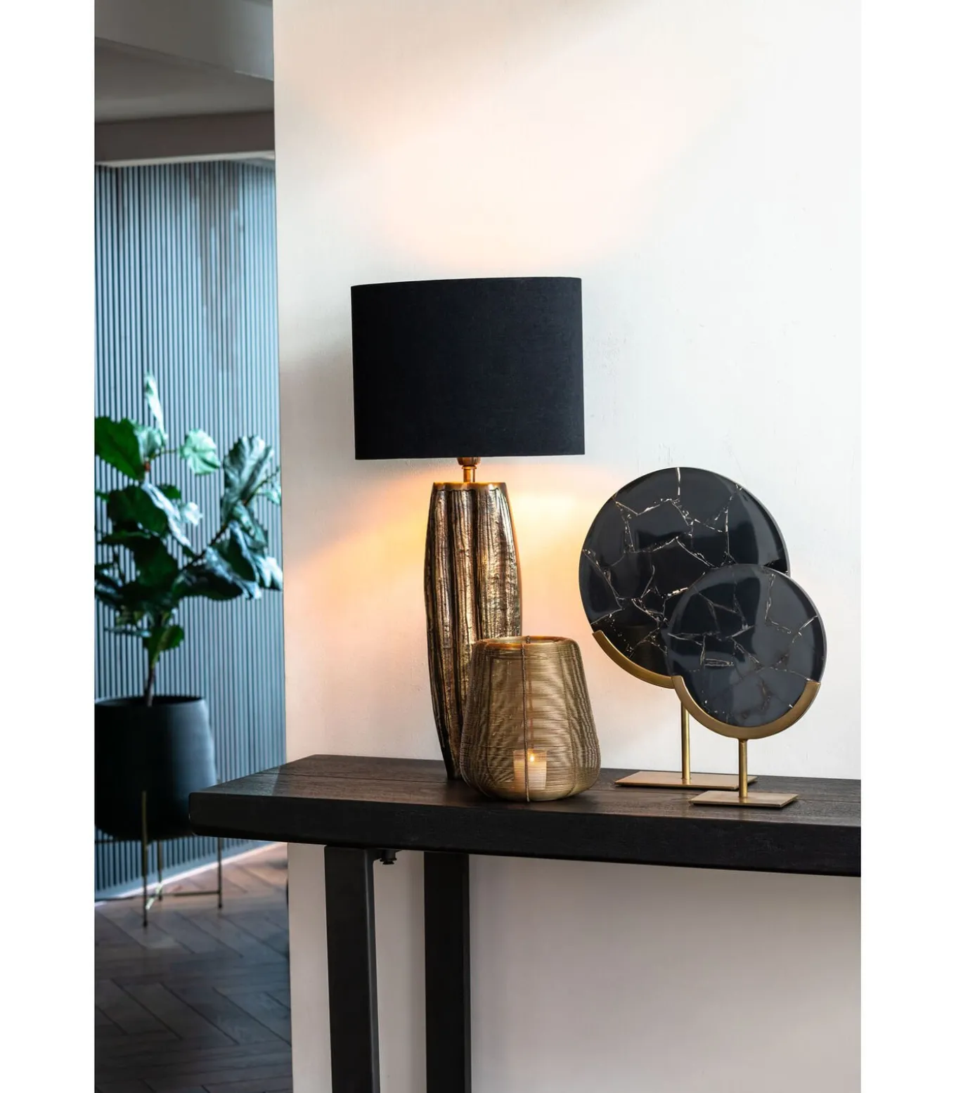 Lampenkap Ovaal Velours - Zwart - 30x15x25cm