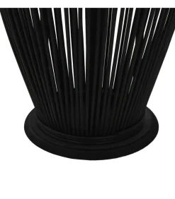 Lantaarnhouder hangend 95 cm bamboe zwart