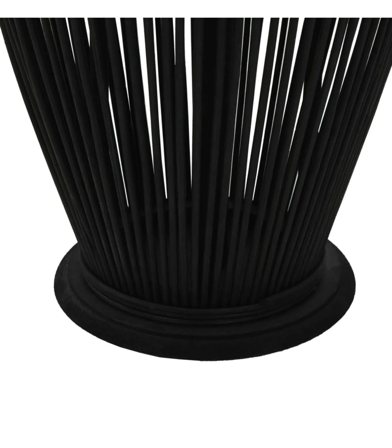 Lantaarnhouder hangend 95 cm bamboe zwart