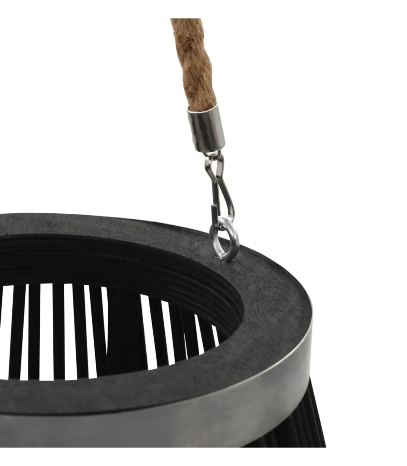 Lantaarnhouder hangend 95 cm bamboe zwart