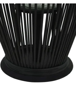 Lantaarnhouder hangend 60 cm bamboe zwart