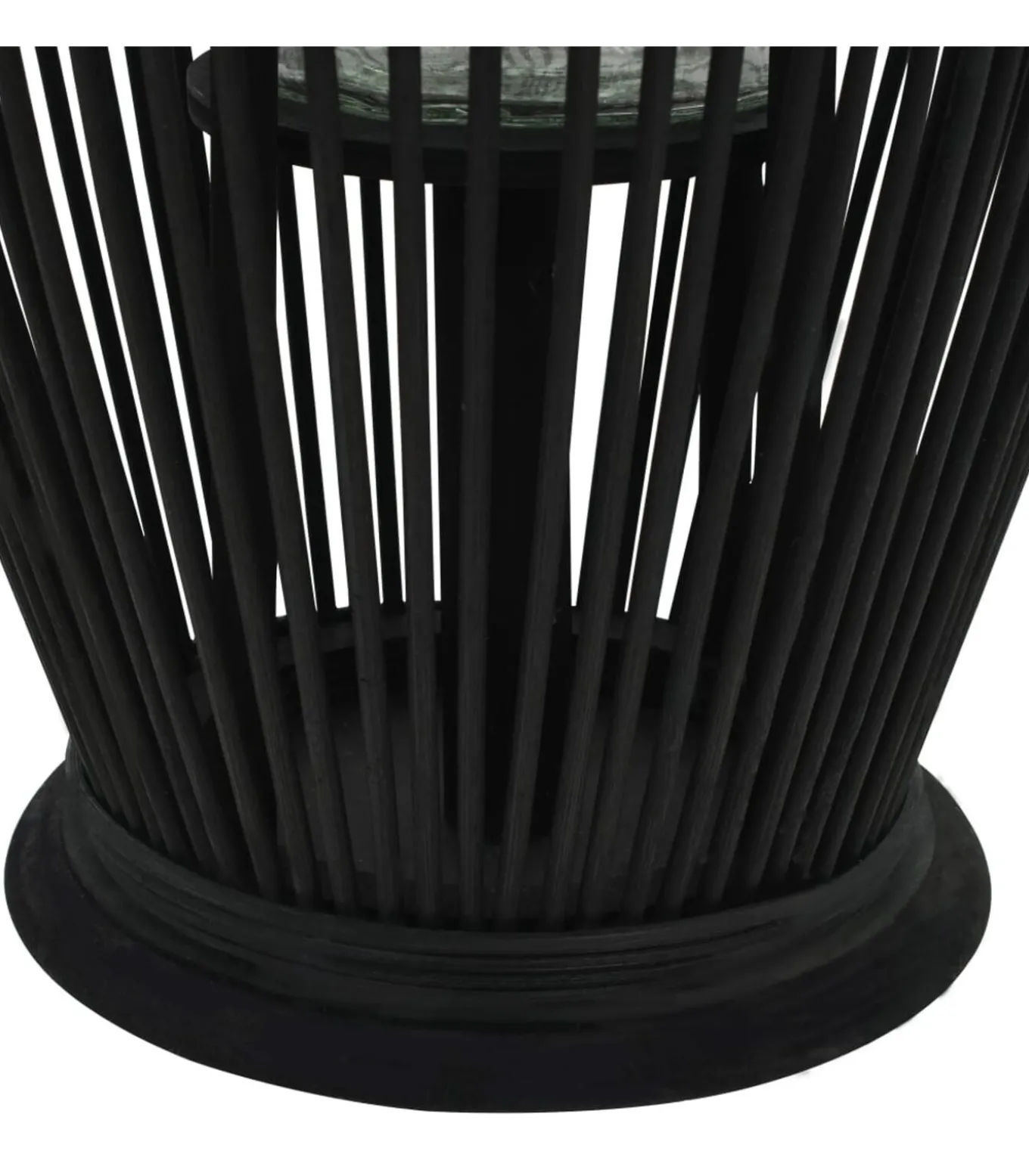 Lantaarnhouder hangend 60 cm bamboe zwart