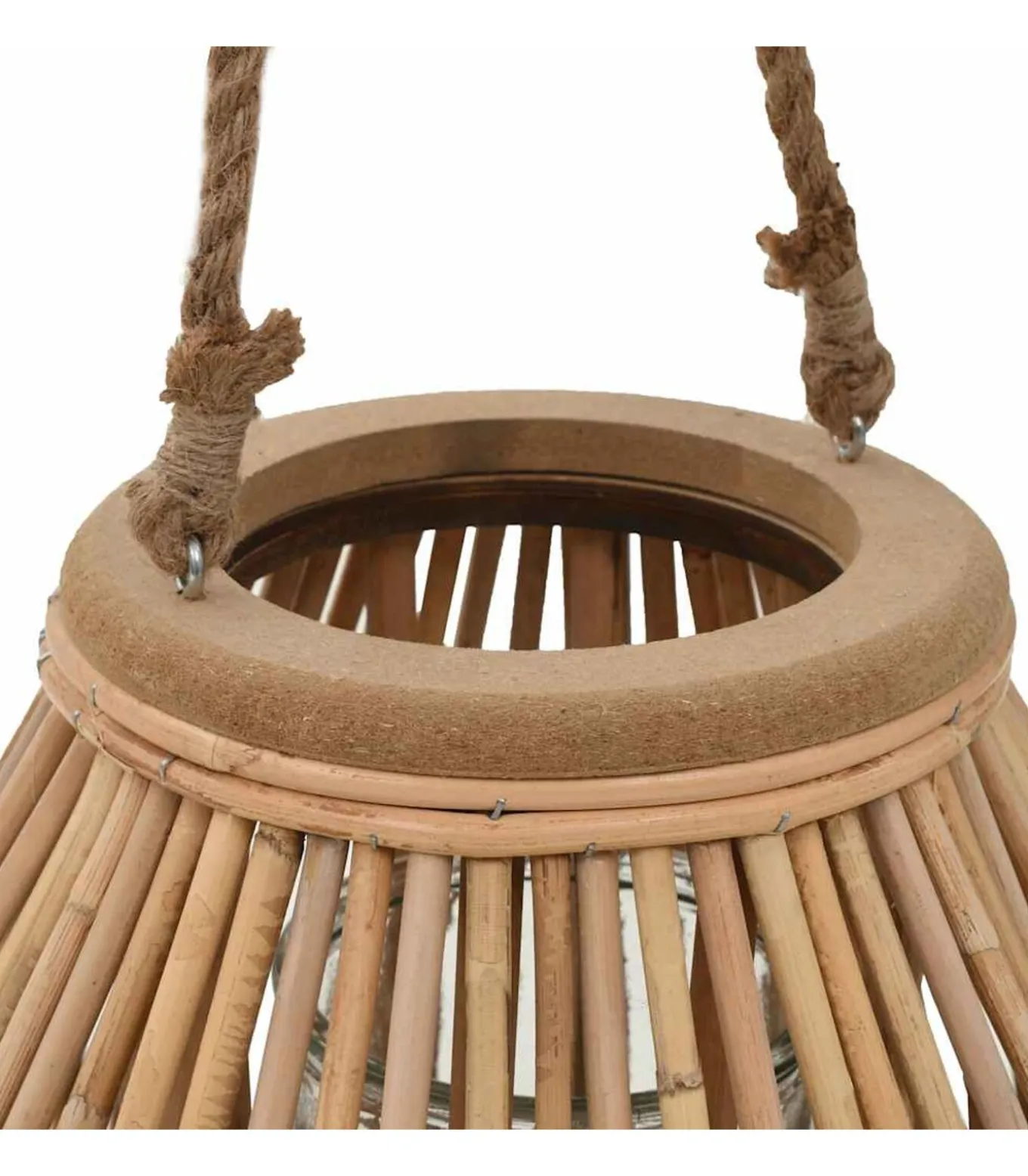 Lantaarnhouder hangend wicker naturel
