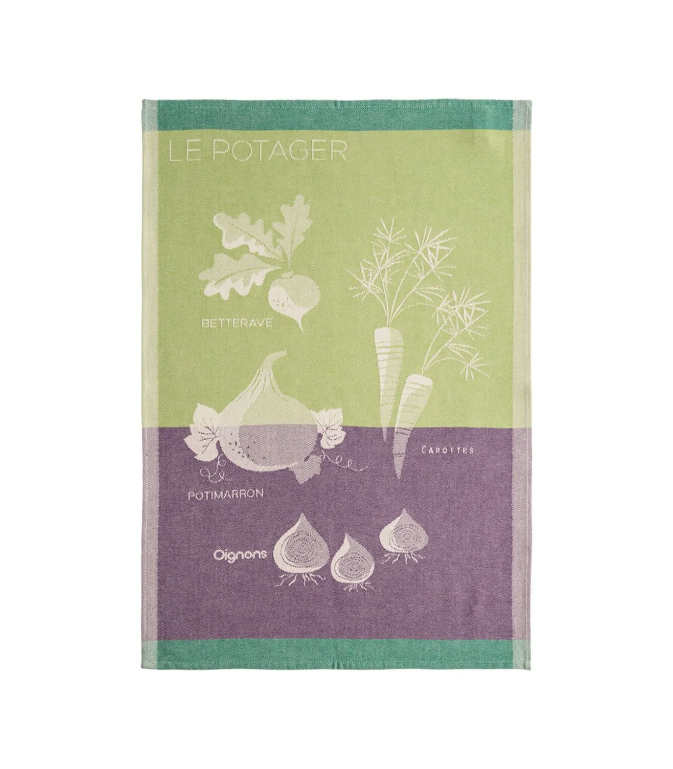 Le Potager - Theedoek van katoenen jacquard met print