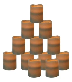 LED-kaarsen 24 st vlamloos met afstandsbediening warmwit