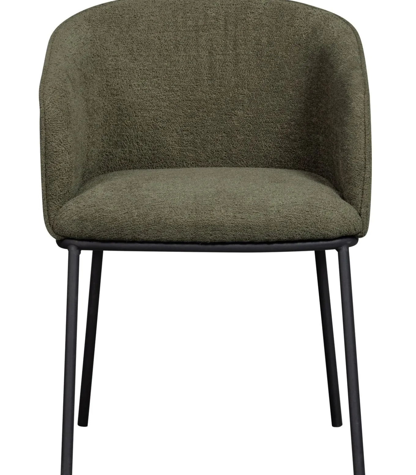 Leon Eetkamerstoelen - Bouclé - Bosgroen - Set van 6