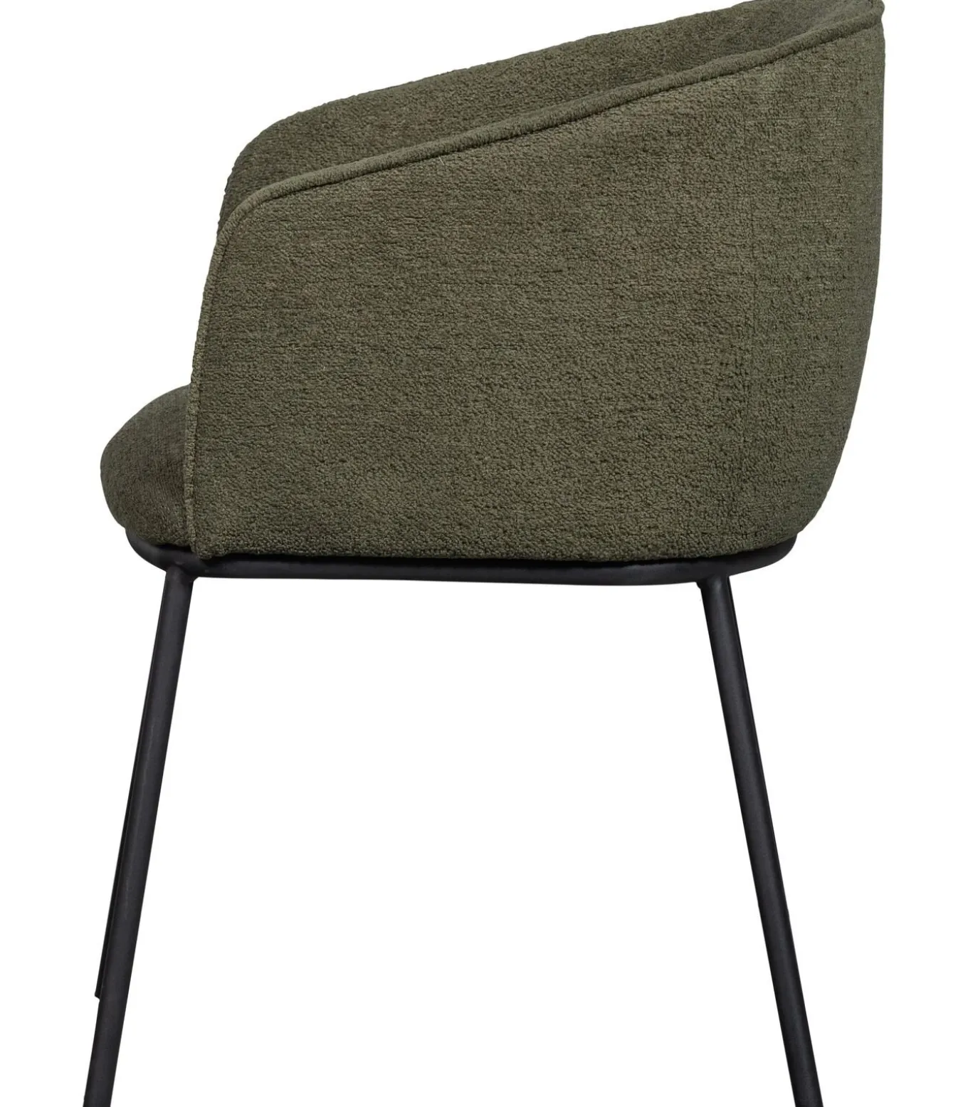 Leon Eetkamerstoelen - Bouclé - Bosgroen - Set van 6