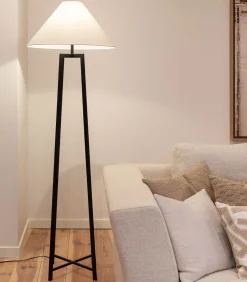 Leoni - Staande Lamp - Zwart & Wit