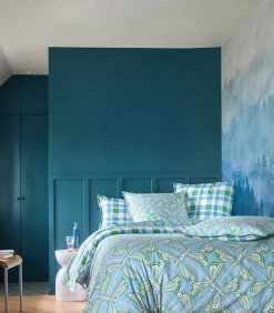 LILLY Bleu - Dekbedovertrek Perkaal Katoen