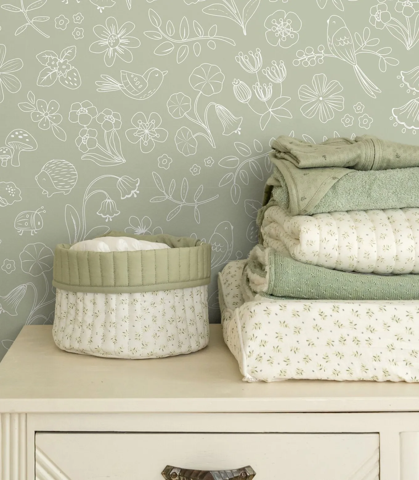 Little Dutch Vliesbehang - Forest Wonders Sage - 1000x53