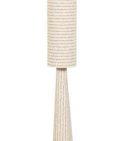 Loft Vloerlamp - Metaal/Bouclé - Naturel Met Strepen 130xØ30 cm