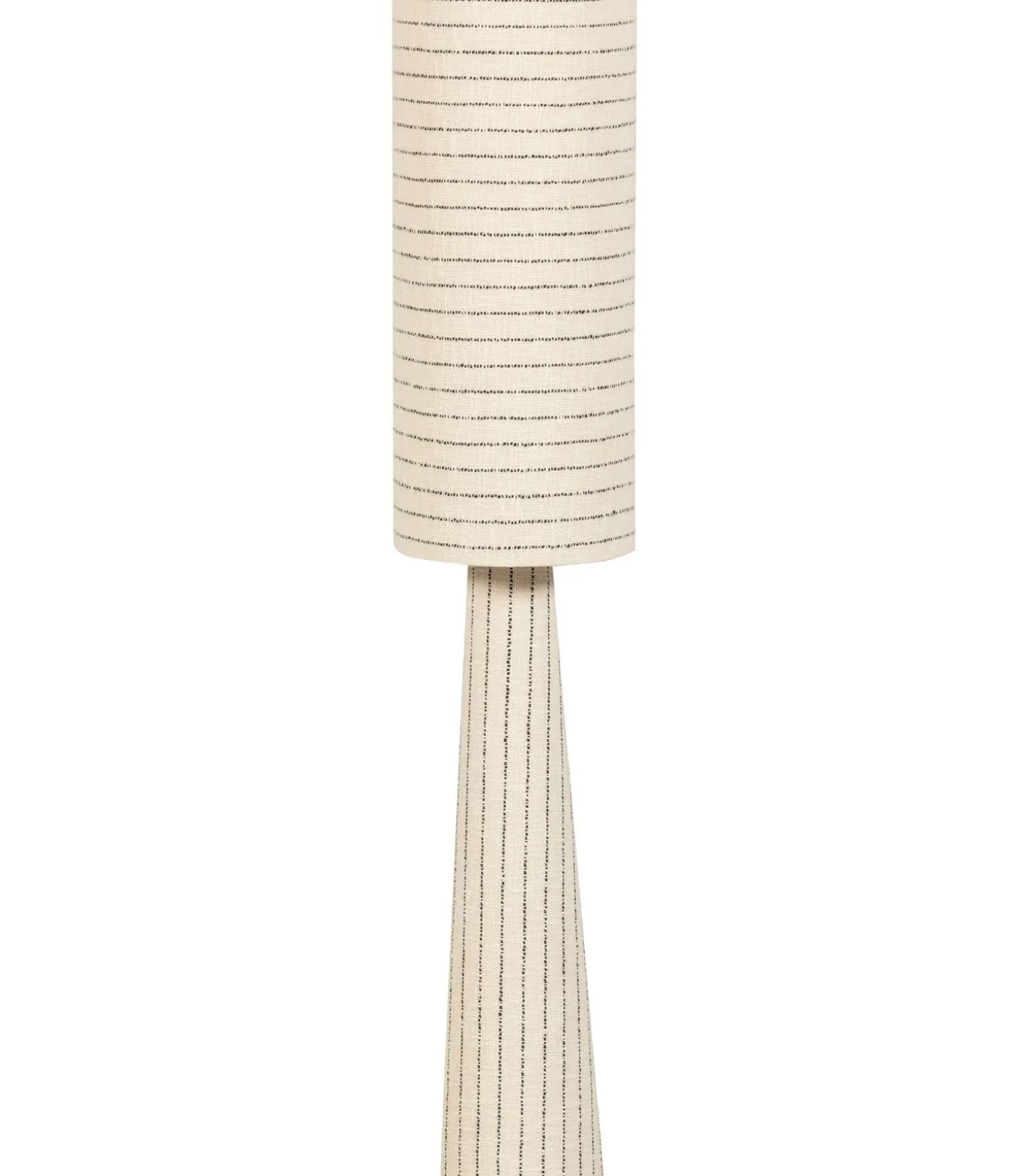 Loft Vloerlamp - Metaal/Bouclé - Naturel Met Strepen 130xØ30 cm