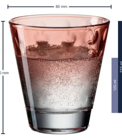 Longdrinkglazen optic - Pastel - 300 ml - 6 stuks