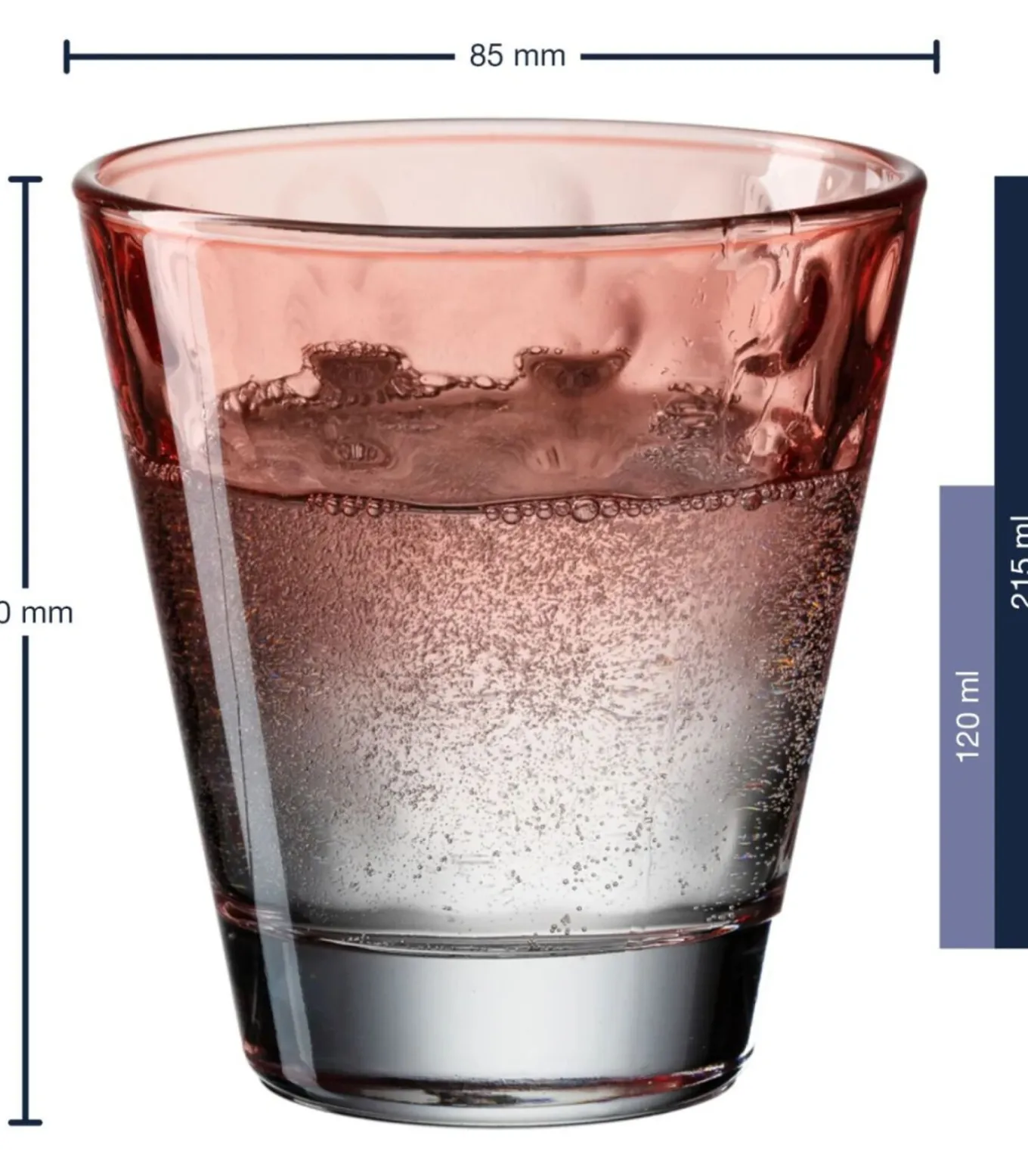 Longdrinkglazen optic - Pastel - 300 ml - 6 stuks