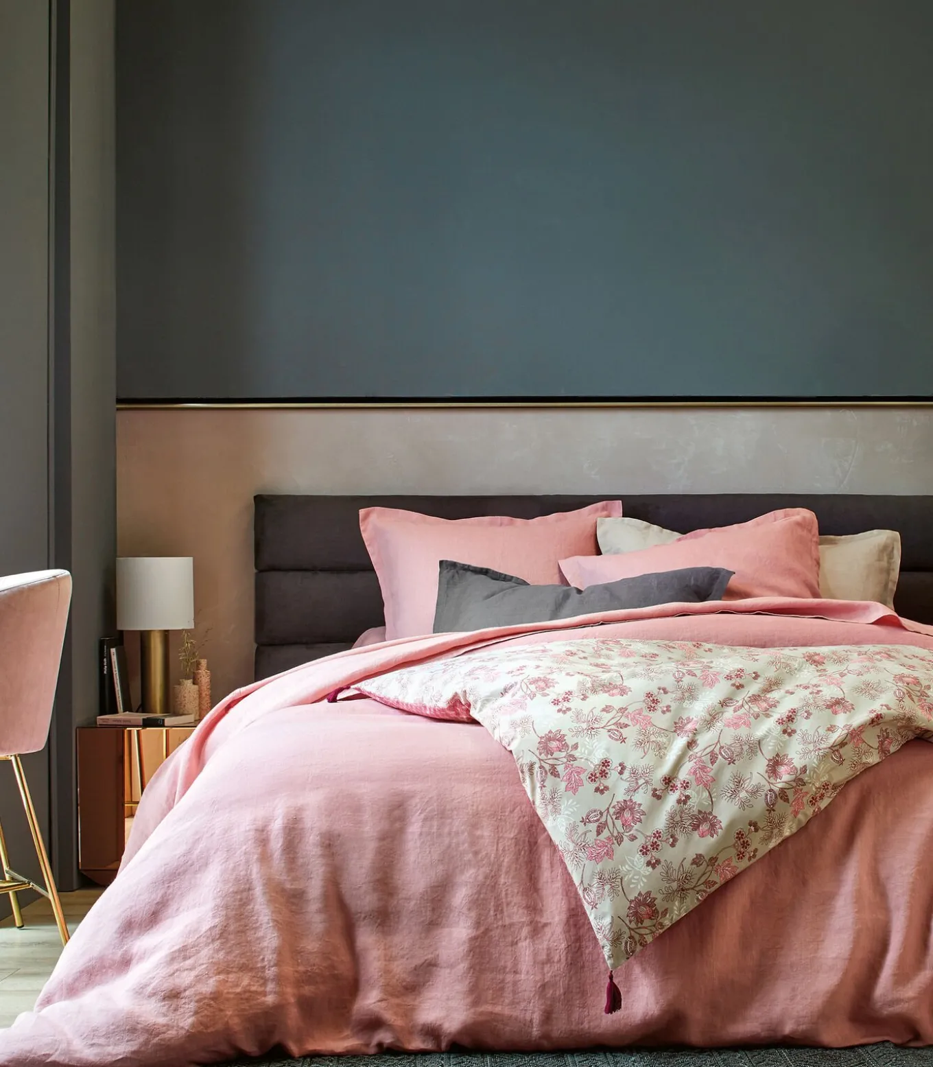 LOUXOR Bois de rose - Laken linnen Stonewashed