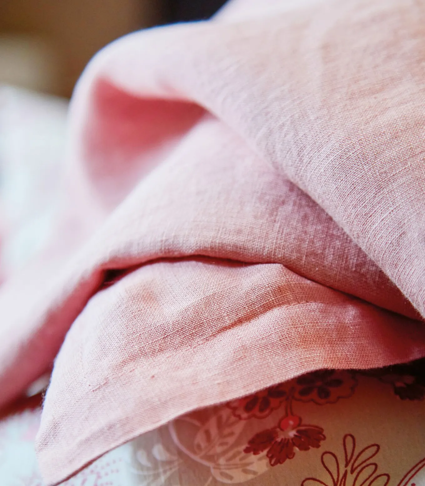 LOUXOR Bois de rose - Laken linnen Stonewashed