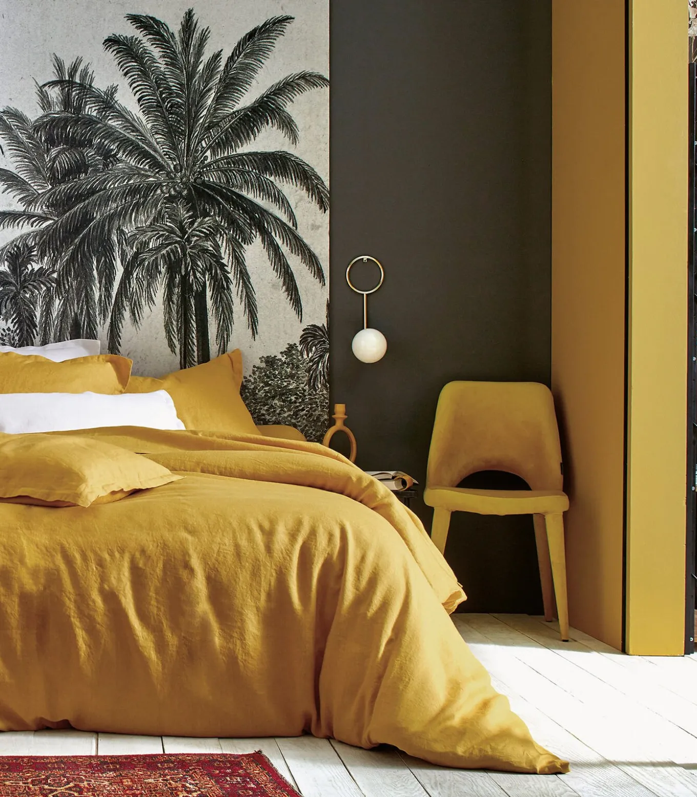 LOUXOR Curry - Laken linnen Stonewashed