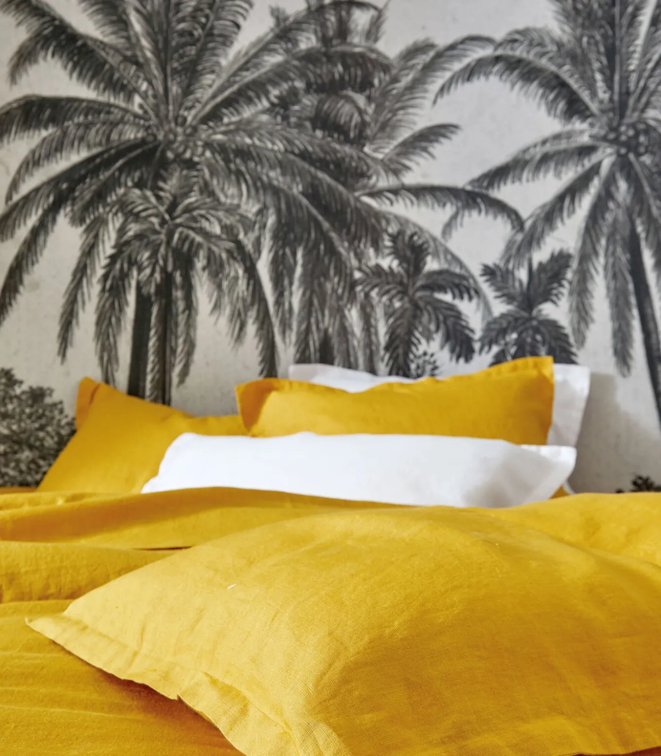 LOUXOR Curry - Laken linnen Stonewashed