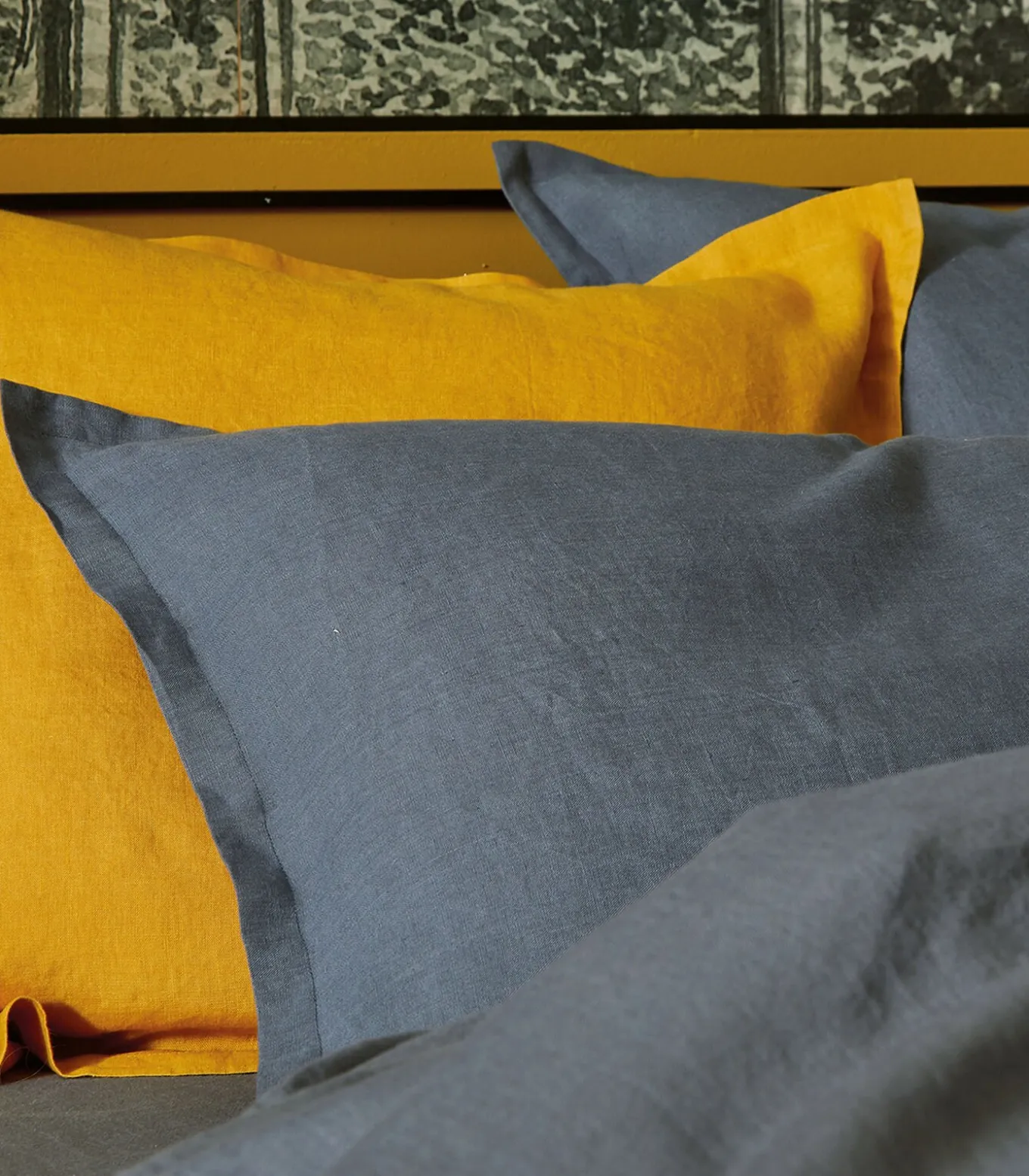 LOUXOR Curry - Laken linnen Stonewashed