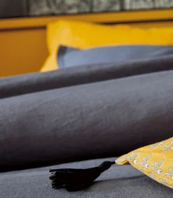 LOUXOR Graphite - Laken linnen Stonewashed