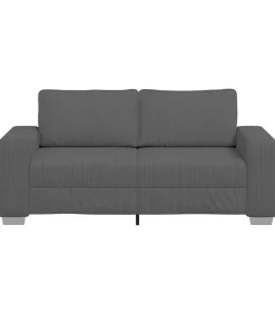 Loveseat bank 140 cm corduroy stof donkergrijs