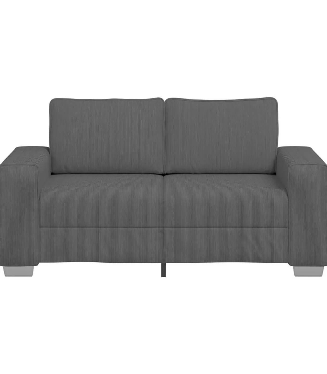 Loveseat bank 120 cm corduroy stof donkergrijs