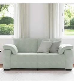 Loveseat bank 140 cm fluweel lichtgrijs