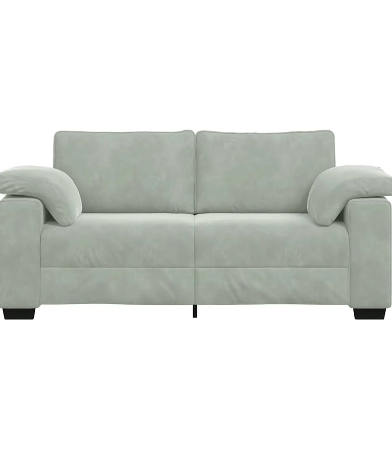 Loveseat bank 140 cm fluweel lichtgrijs
